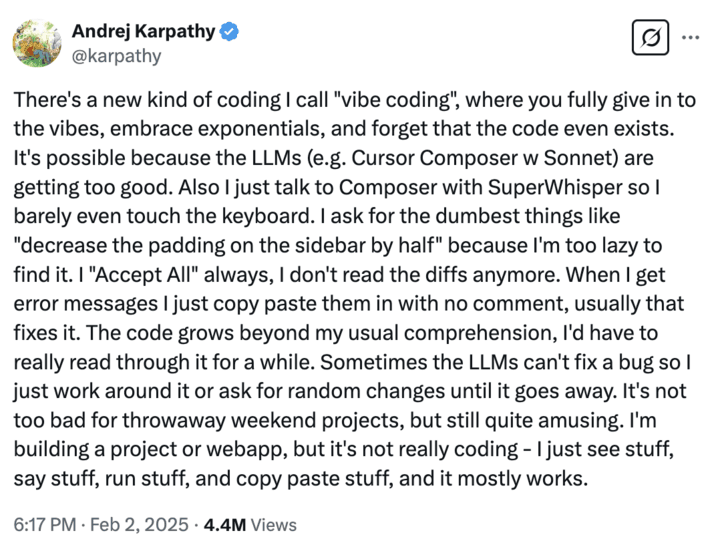vibe coding 的诞生